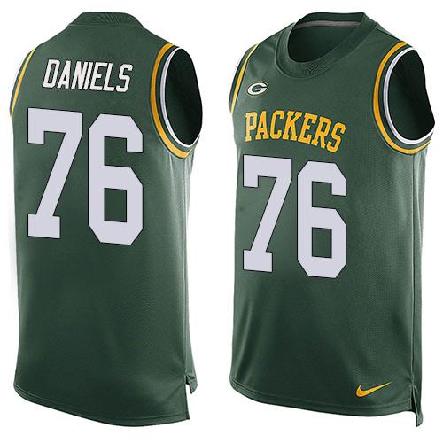  Packers #76 Mike Daniels Green Team Color Men's Stitched NFL Limited Tank Top Jersey